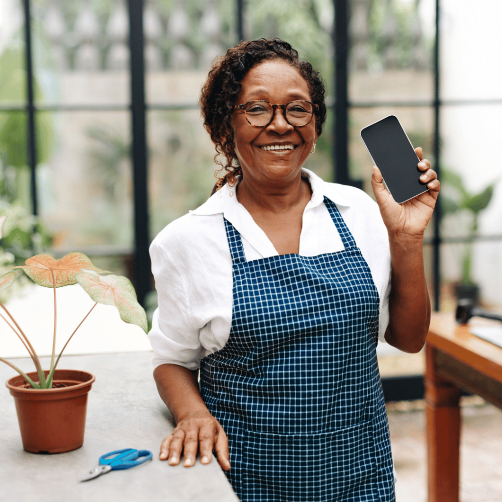 Business Owner with Cell Phone